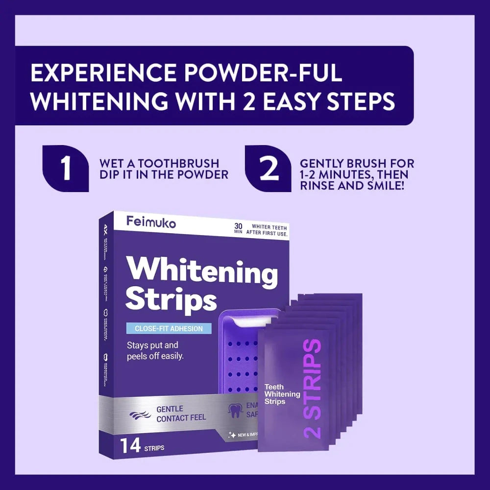 Purple Teeth Whitening Strips for Sensitive Teeth